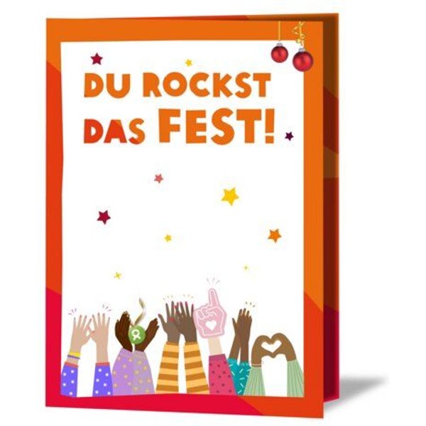 OxfamUnverpackt Spenden-Geschenk "Frauenpower" (Weihnachtskarte mit Magnet)