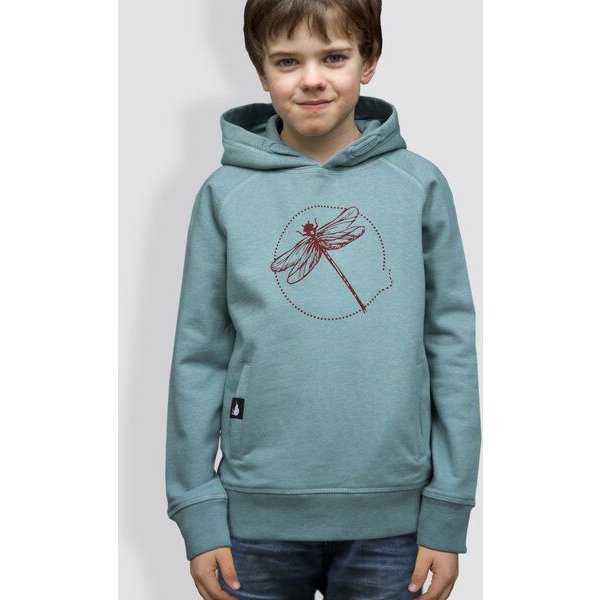 little kiwi Kinder Hoodie, "Libelle", Eucalyptus