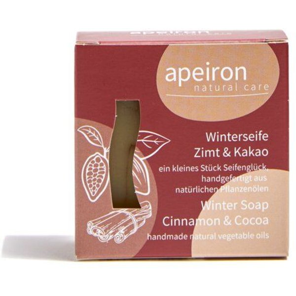 apeiron Winterseife 100g Zimt & Kakao aus natürlichen Pflanzenölen