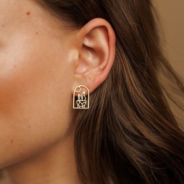 ChristinaPauls Slow jewellery Mini Ohrstecker Planta in Silber oder Gold