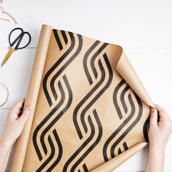 Fines Papeterie 3m bedrucktes Kraftpapier * Geschenkpapier auf Rolle * 300x47 cm * verschiedene Motive *