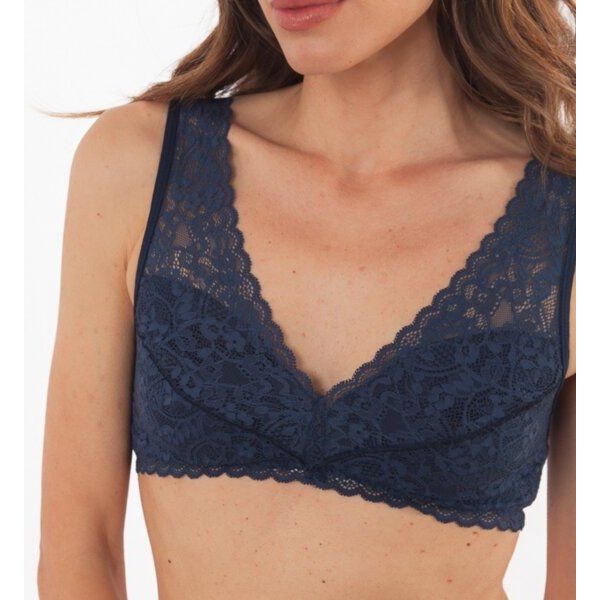 CASAGiN Bralette-BH aus natürlichem Bio-Stoff und weicher Öko-Spitze mit schlichtem Design