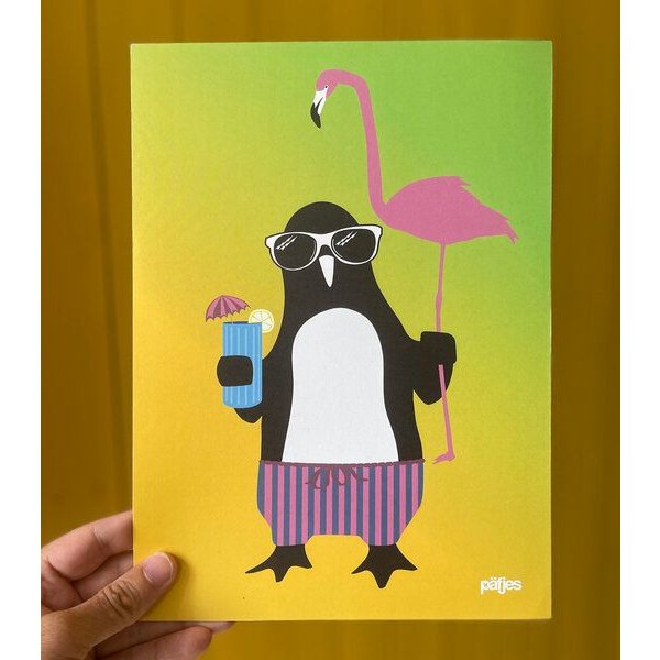päfjes Der Urlaubs/Party Pinguin Paule - Poster A4