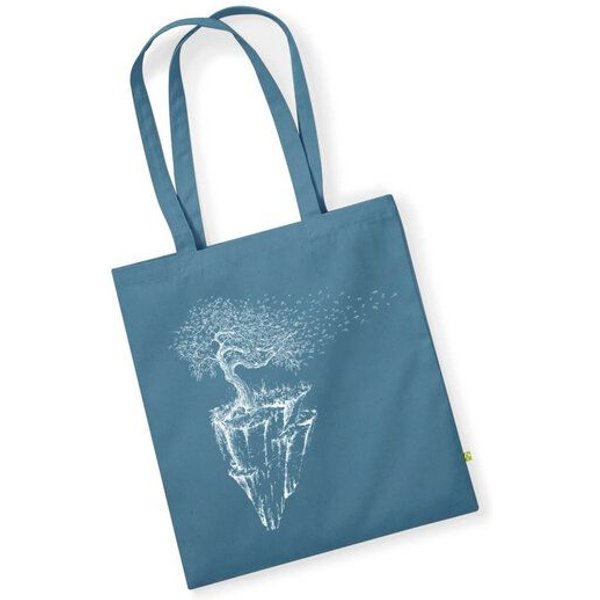 Life-Tree Organic Fairwear Tote Bag Maple Island | Grün/Blau/Weiß/Rot