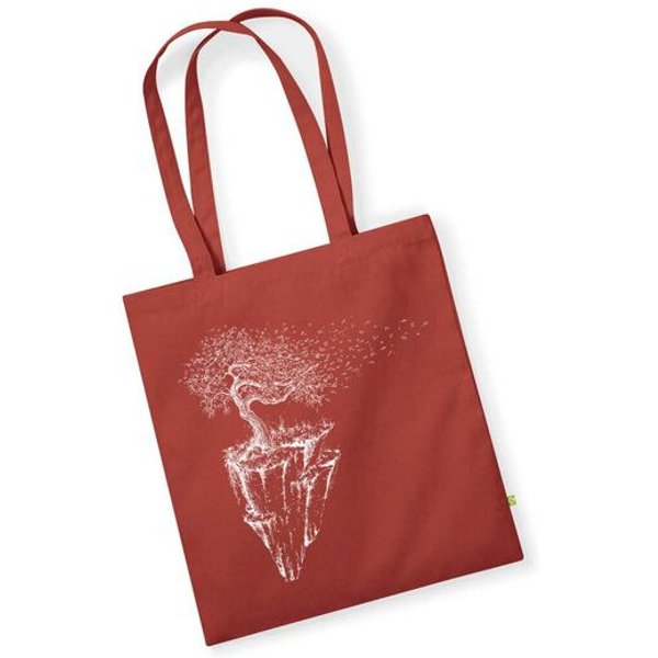 Life-Tree Organic Fairwear Tote Bag Maple Island | Grün/Blau/Weiß/Rot