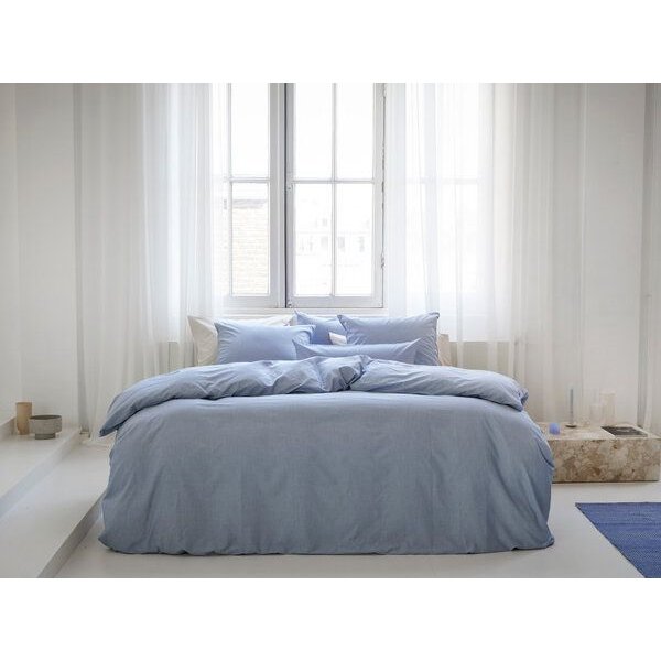 Kissenbezug Chambray "Yumeko" aus Baumwolle TENCEL