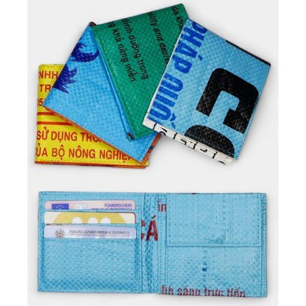 REFISHED fair fashion Börse 'CLASSIC WALLET' - upcycelte Fischfuttersäcke