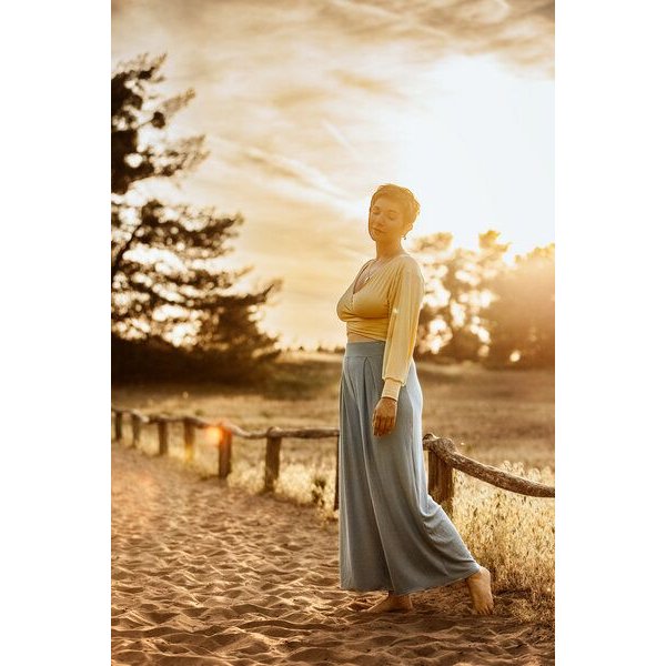 Vivien Joy High Waist Hose mit Falten - Farrah Comfy Pants