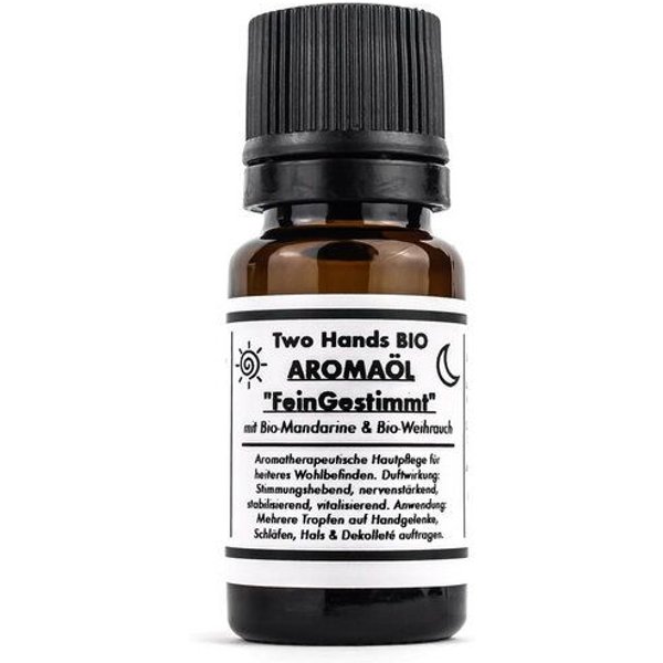 Two Hands BIO Aromaöl „FeinGestimmt“ mit Bio-Mandarine & Bio-Weihrauch - Bio-Vegan