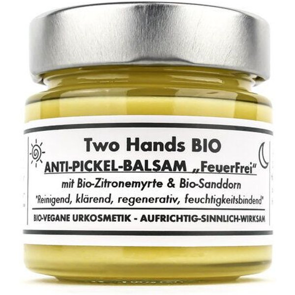 Two Hands BIO Anti-Pickel-Balsam „FeuerFrei“ mit Bio-Zitronenmyrte & Bio-Sanddorn - Bio-Vegan