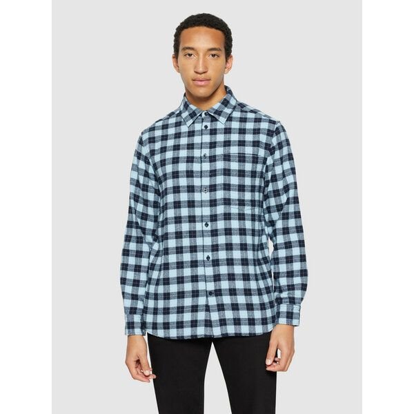 KnowledgeCotton Apparel Kariertes Checked Hemd Loose Fit aus Bio-Baumwolle