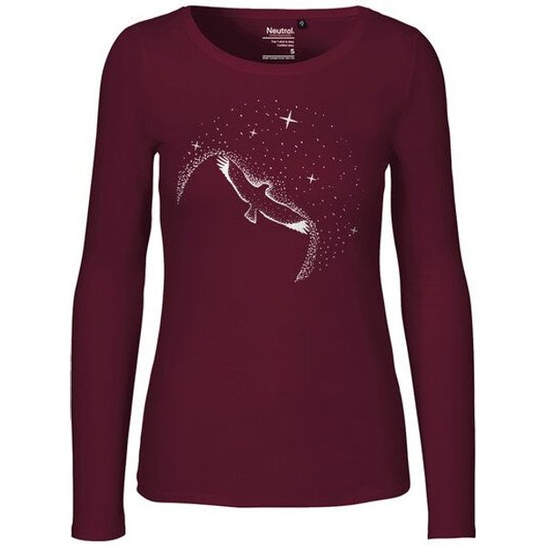 HANDGEDRUCKT "Sternstunde" Frauen Longsleeve Neutral