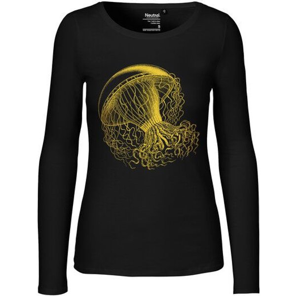 HANDGEDRUCKT "Medusa" Frauen Longsleeve Neutral