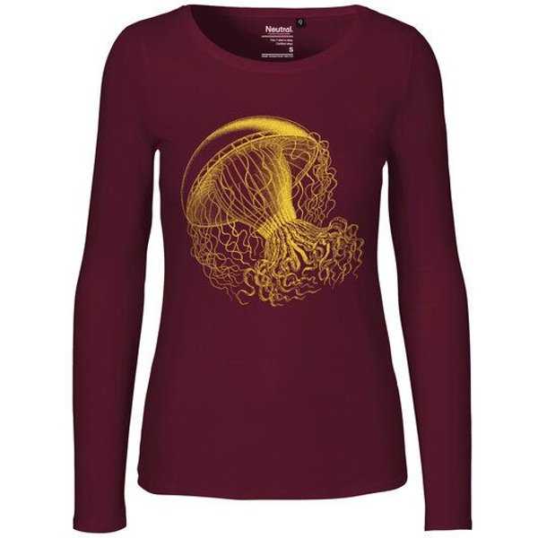 HANDGEDRUCKT "Medusa" Frauen Longsleeve Neutral