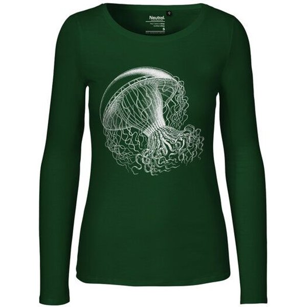HANDGEDRUCKT "Medusa" Frauen Longsleeve Neutral