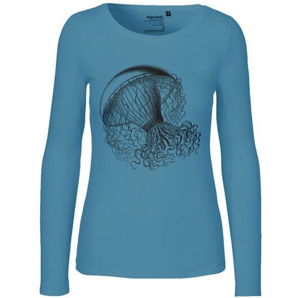 HANDGEDRUCKT "Medusa" Frauen Longsleeve Neutral