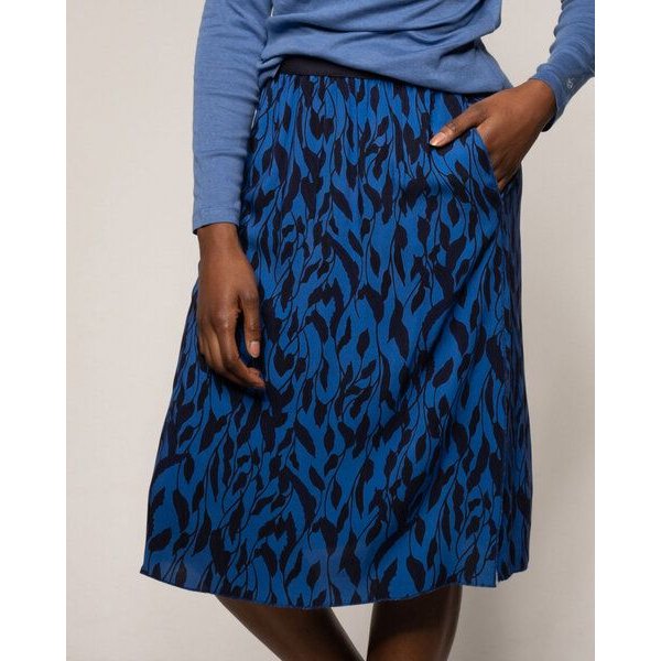 Alma & Lovis Modischer Print-Rock aus fließendem EcoVero | Leaf Skirt