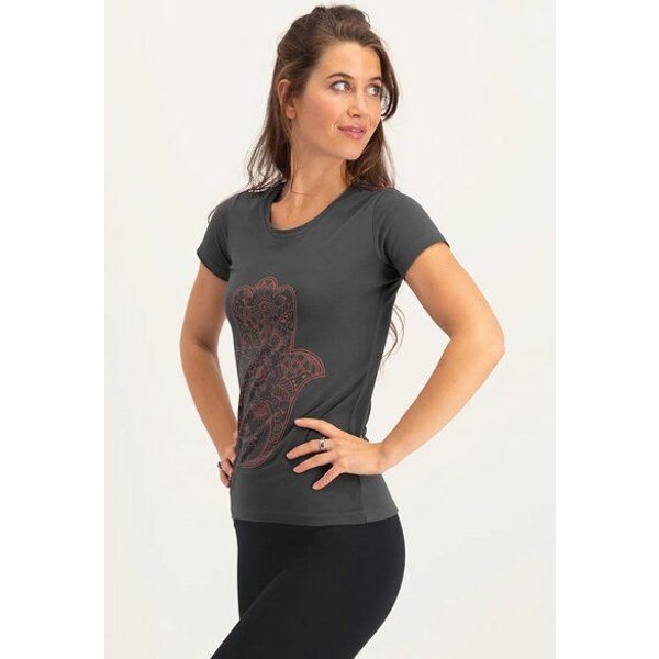Urban Goddess Hamsa Core Yoga Tee aus Bio-Baumwolle