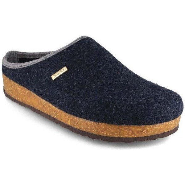 Tuffeln Vegane Hausschuhe im Tiroler Clogs Design - Unisex Filzpantoffeln mit Korkfußbett