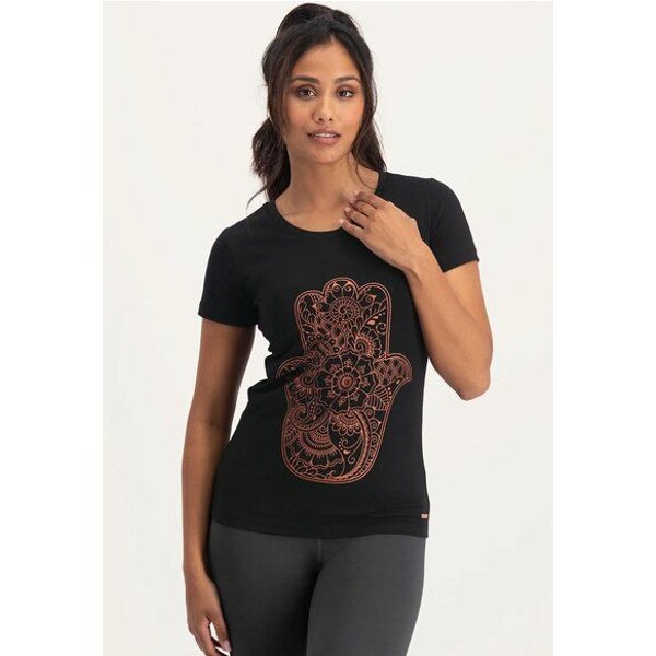 Urban Goddess Hamsa Core Yoga Tee aus Bio-Baumwolle