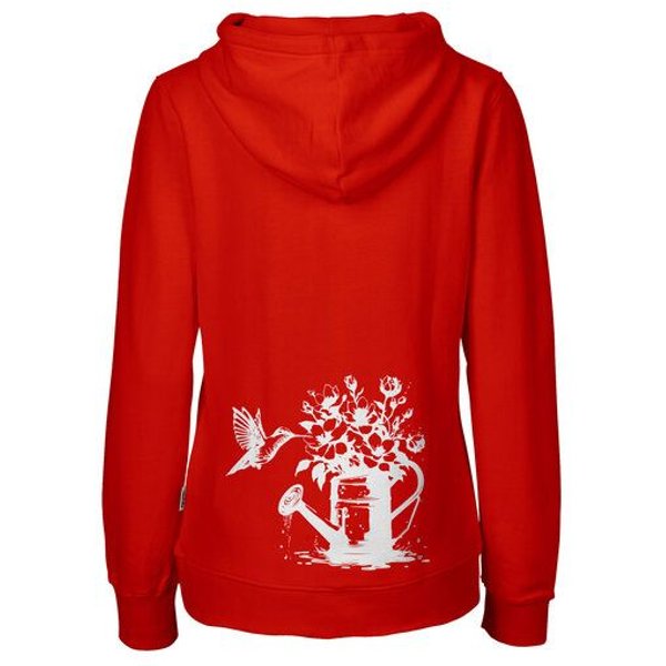 HANDGEDRUCKT "Gartenfreude" Frauen Zip Hoody Neutral