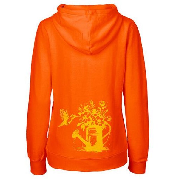 HANDGEDRUCKT "Gartenfreude" Frauen Zip Hoody Neutral