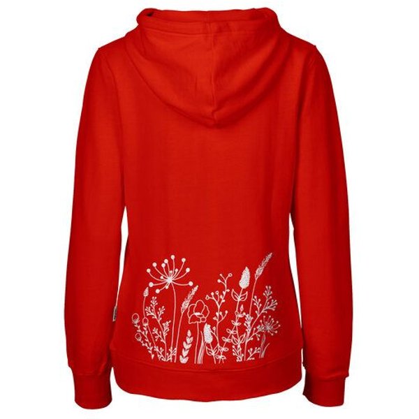 HANDGEDRUCKT "Wilde Wiese" Frauen Zip Hoody Neutral