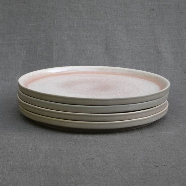 Izanami Tableware Handgemachter Großer Teller 4-6-8 Set (⌀ 25,5 cm) aus Steinzeug - Lietzensee