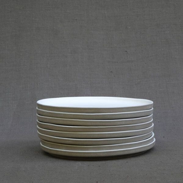 Izanami Tableware Handgemachter Großer Teller 4-6-8 Set (⌀ 25,5 cm) aus Steinzeug - Lietzensee