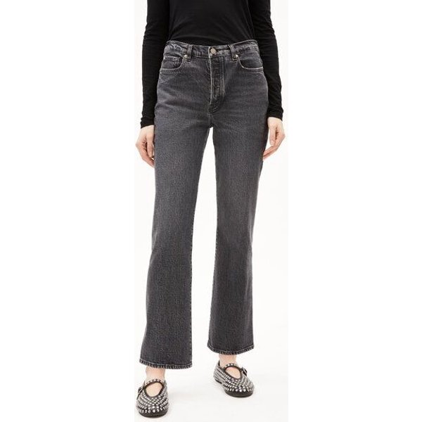 ARMEDANGELS VELAARI - Damen Jeans Flared Leg Mid Waist Ankle Bio-Baumwoll Mix Comfort-Stretch