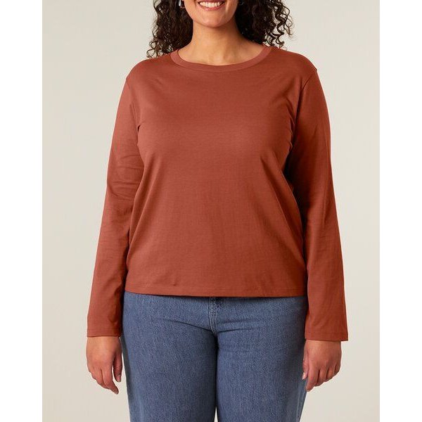 YTWOO Basic Damen Langarmshirt aus 100% Biobaumwolle