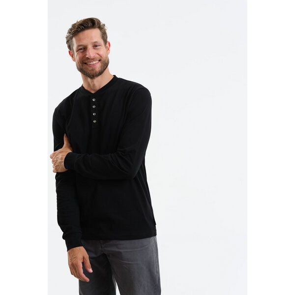 GARY MASH Henley Langarmshirt Kayville aus Biobaumwolle