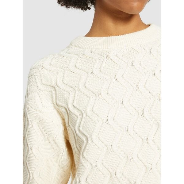 KnowledgeCotton Apparel Crew Neck Pullover Cable aus Bio-Baumwolle