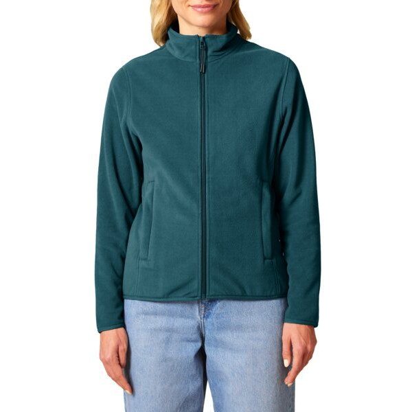 YTWOO Damen Fleecejacke enganliegend aus 100% recyceltem Polyester