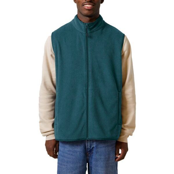 YTWOO Herren ärmellose Basic Fleecejacke aus 100% recyceltem Polyester