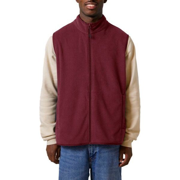 YTWOO Herren ärmellose Basic Fleecejacke aus 100% recyceltem Polyester