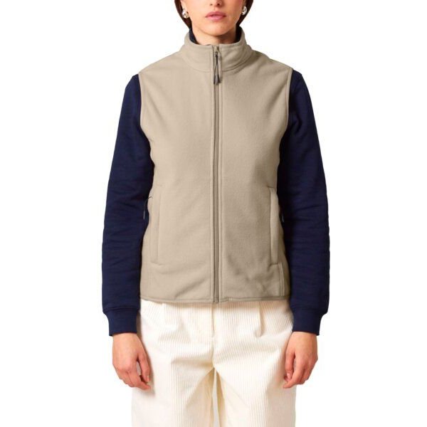 YTWOO Damen ärmellose Fleecejacke enganliegend aus 100% recyceltem Polyester