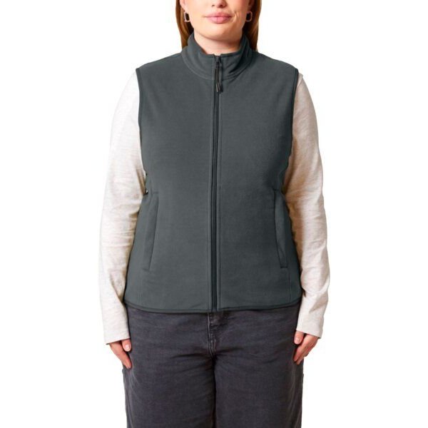 YTWOO Damen ärmellose Fleecejacke enganliegend aus 100% recyceltem Polyester