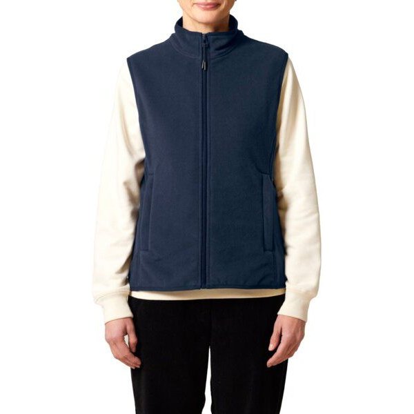 YTWOO Damen ärmellose Fleecejacke enganliegend aus 100% recyceltem Polyester