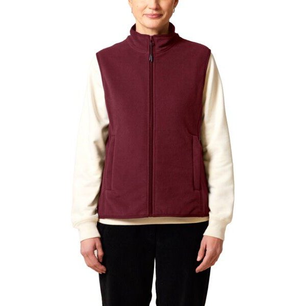 YTWOO Damen ärmellose Fleecejacke enganliegend aus 100% recyceltem Polyester