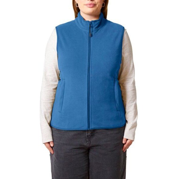 YTWOO Damen ärmellose Fleecejacke enganliegend aus 100% recyceltem Polyester