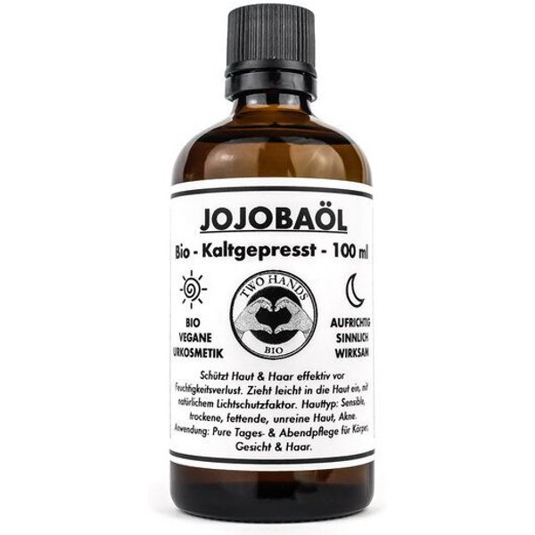 Two Hands BIO Jojobaöl - Bio - Vegan - Kaltgepresst - 100 ml