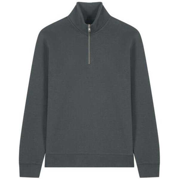 YTWOO Basic Unisex Quater-Zip-Sweatshirt Nachhaltig
