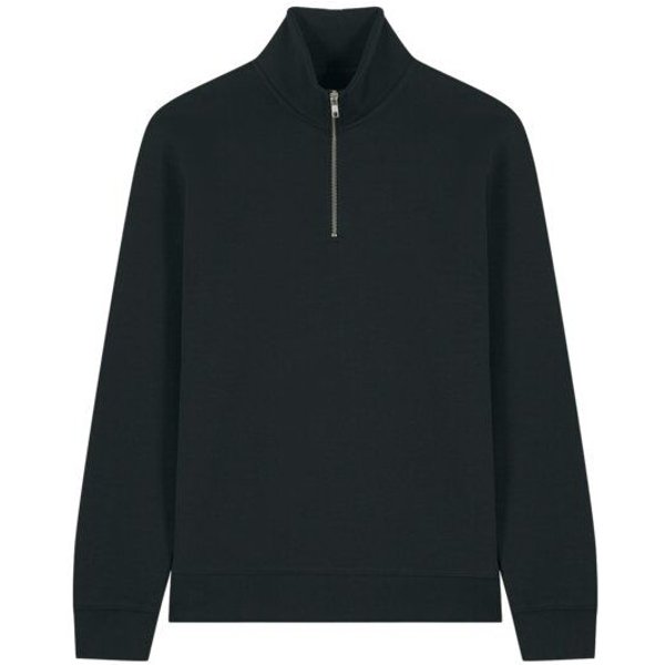 YTWOO Basic Unisex Quater-Zip-Sweatshirt Nachhaltig