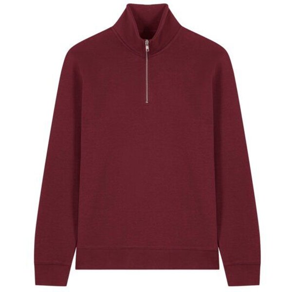 YTWOO Basic Unisex Quater-Zip-Sweatshirt Nachhaltig