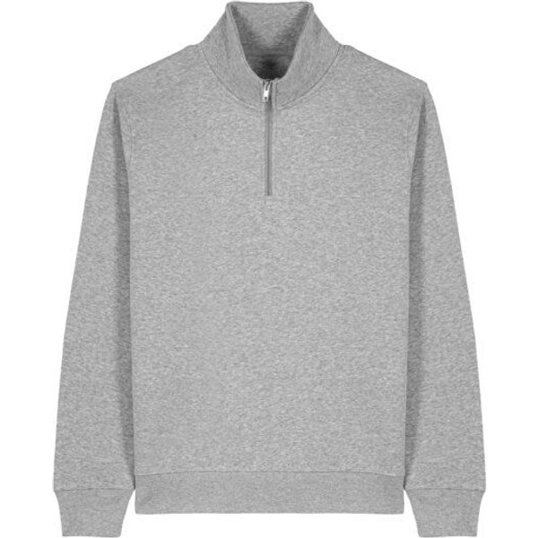 YTWOO Basic Unisex Quater-Zip-Sweatshirt Nachhaltig