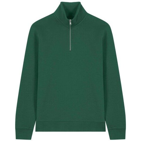 YTWOO Basic Unisex Quater-Zip-Sweatshirt Nachhaltig