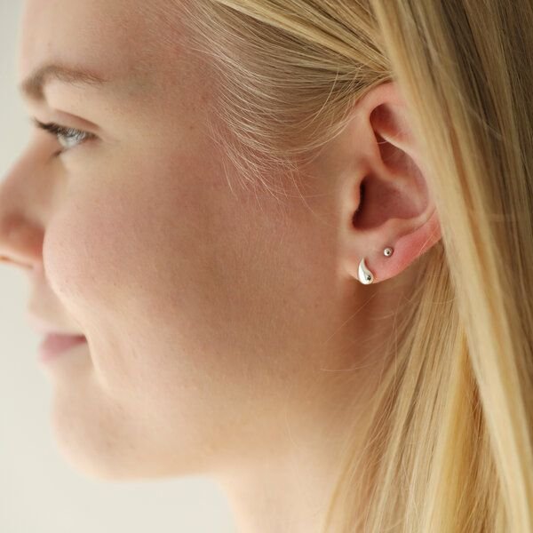 BELLYBIRD Jewellery OHRSTECKER - kleiner Tropfen, wasserfest, Silber 925/ vergoldet