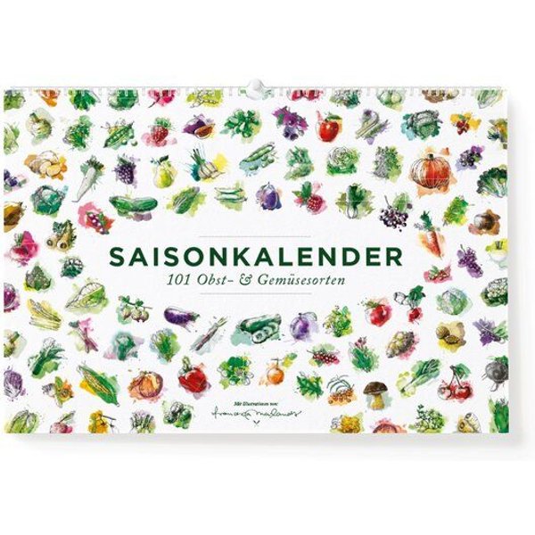 531 Rheinland Design Saisonkalender Obst & Gemüse, Ringkalender: 101 Sorten