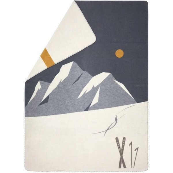 David Fussenegger SAVONA Wohndecke “skis & spuren“ 200 x 150 cm aus Recyclingbaumwolle